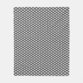 Art-Deco-Wellenmuster - Schwarzweiß Fleecedecke (Vorderseite)