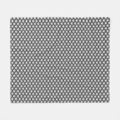 Art-Deco-Wellenmuster - Schwarzweiß Fleecedecke (Vorderseite (Horizontal))