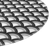 Art-Deco-Wellenmuster - Schwarzweiß Schneidebrett (Ecke)