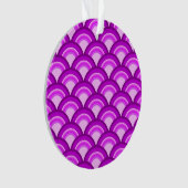 Art Deco-Wellenmuster - violett und orchid Ornament (Vorderseite)