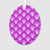 Art Deco-Wellenmuster - violett und orchid Ornament (Vorderseite)