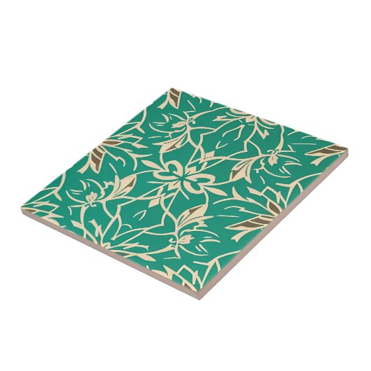 Art Deco Whimsical Floral Tile Fliese (Seite)