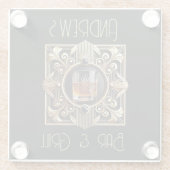 Art Deco, Whiskey Logo Bar & Grill Glasuntersetzer (Rückseite)