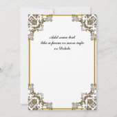 Art Deco White 50. Geburtstag Einladung (Rückseite)