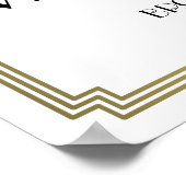 Art Deco White and Gold Gästebuch signieren 18x24 (Ecke)