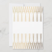 Art Deco White and Gold Gatsby Probe Dinner Einladung (Rückseite)