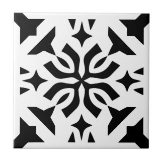 Art Deco White Black Keramik Tile Fliese