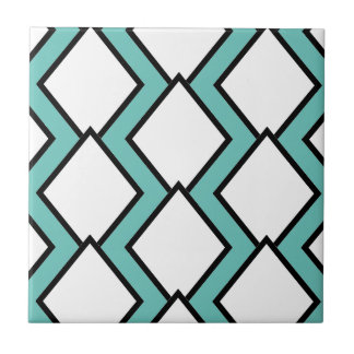 Art Deco White Diamonds Tile 2 Fliese