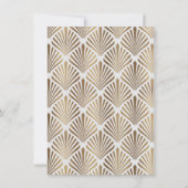 Art Deco White Gatsby Engagement Party der 1920er  Einladung (Rückseite)