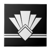 Art Deco White über die geometrische Grenze mit sc Fliese (Vorderseite)