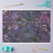 Art Deco Wiederholung Muster Tile Dunkle Moody Hin Seidenpapier (Basteln)