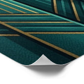 Art Deco Windowsill Black Cat Wall Art Poster (Ecke)