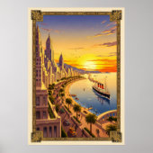 Art Deco Wine tasting in der Fattoria Moncucchetto Poster (Vorne)