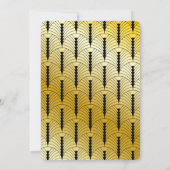 Art Deco wird mein Trauzeuge Gold & Black sein Einladung (Rückseite)