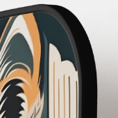 Art Deco Wolf Personalisiert Pickleball Paddle (Linke Seite)