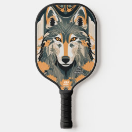 Art Deco Wolf Personalisiert Pickleball Paddle