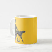 Art Deco Woman and Dog Kaffeetasse (Vorderseite Links)