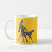 Art Deco Woman and Dog Kaffeetasse (Links)