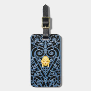 Art Deco Woman Head Heart Wroshed Iron Travel Tag Gepäckanhänger
