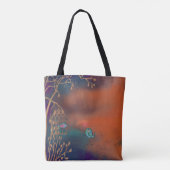 Art Deco Woman Orange Blue Tasche (Rückseite)