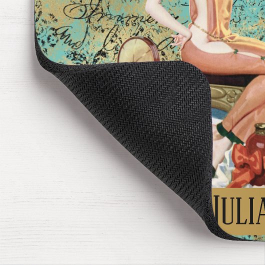 Art Deco Woman Personalized Mousepad (Ecke)