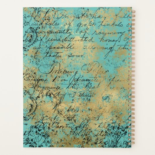 Art Deco Woman Personalized Planer (Rückseite)