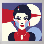Art Deco Woman Portrait Poster (Vorne)
