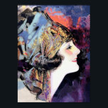 Art Deco Woman Poster<br><div class="desc">Dieses schöne Bild wurde aus einem Original-Titelblatt des Magazins "Fotoplay" erstellt,  repariert und bearbeitet und alle Textreferenzen entfernt. (Nicht urheberrechtlich geschützt)</div>