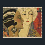 Art Deco Women Holzdruck<br><div class="desc">Ein Paar hoch entwickelter Frauen mit zeitgenössischen Frisuren. Schöne Illustration für alle,  die die Art-Déco-Ära schätzen.</div>