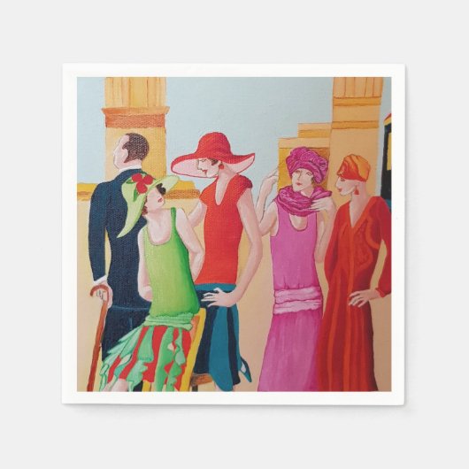 Art Deco Women Serviette (Vorderseite)