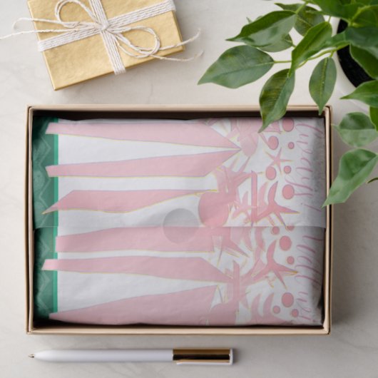 ART DECO Wrapping Paper Flat Sheet Set 3 Seidenpapier (Geschenk)