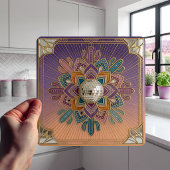 Art Deco Wüsten-Disco-Mandala-Keramikfliese Fliese
