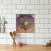 Art Deco Wüsten-Disco-Mandala-Keramikfliese Fliese