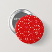 Art Deco-Xmas-Muster Button (Vorne & Hinten)
