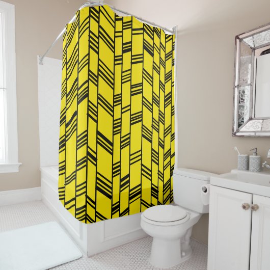 Art Deco Yellow Duschvorhang (Beispiel)