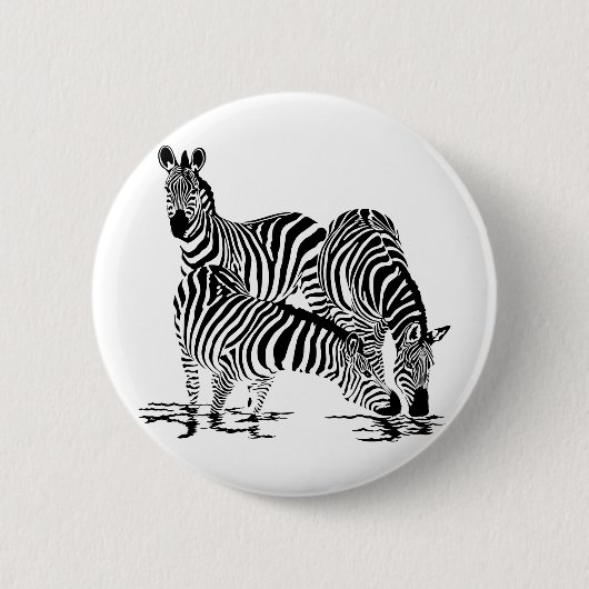 Art Deco Zebra Button (Vorderseite)