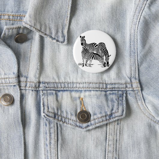 Art Deco Zebra Button (Beispiel)