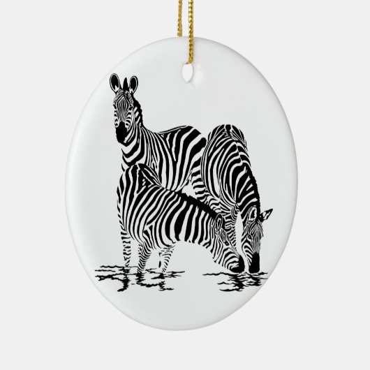 Art Deco Zebra Keramik Ornament (Rechts)