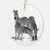 Art Deco Zebra Keramik Ornament (Links)