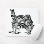 Art Deco Zebra Mousepad (Mit Mouse)