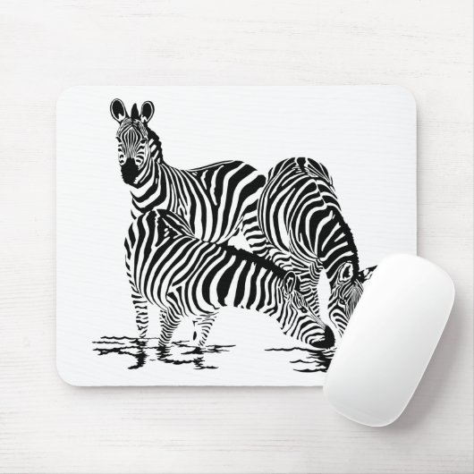 Art Deco Zebra Mousepad (Mit Mouse)