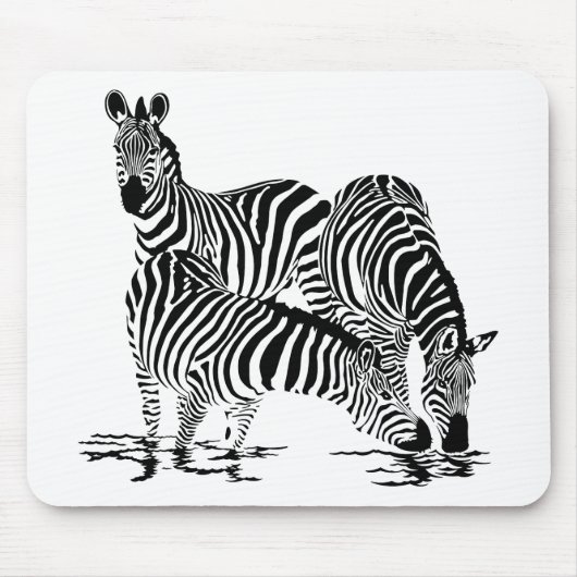 Art Deco Zebra Mousepad (Vorne)