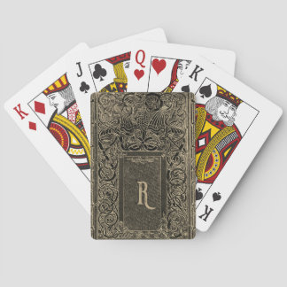 Art Deco Zierkarten mit Ihren Anfangsbuchstaben Spielkarten