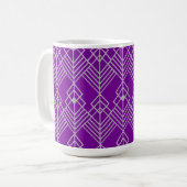 Art Deco Zig Zag Kaffeetasse (Vorderseite Links)