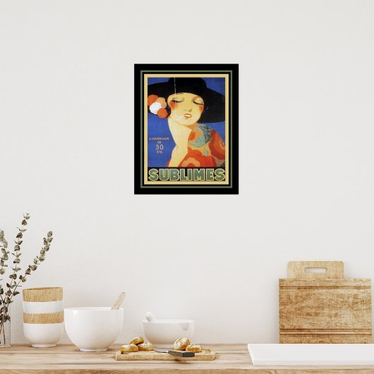 Art-Déco-Zigarette der 1920er Jahre Poster (Küche)