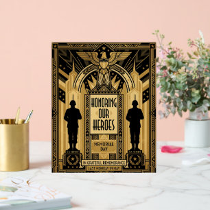 Art Deco zu Ehren unserer Helden Gedenktag Acrylschild