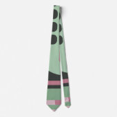Art Deco Zusammensetzung Rosa und Grün #2 Krawatte (Vorderseite)