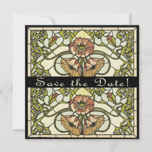 Art Deco Zwei-seitige anpassbare Save the Date Kar