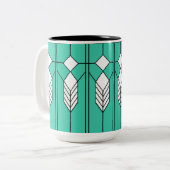 Art Deco Zweifarbige Tasse (Vorderseite Links)