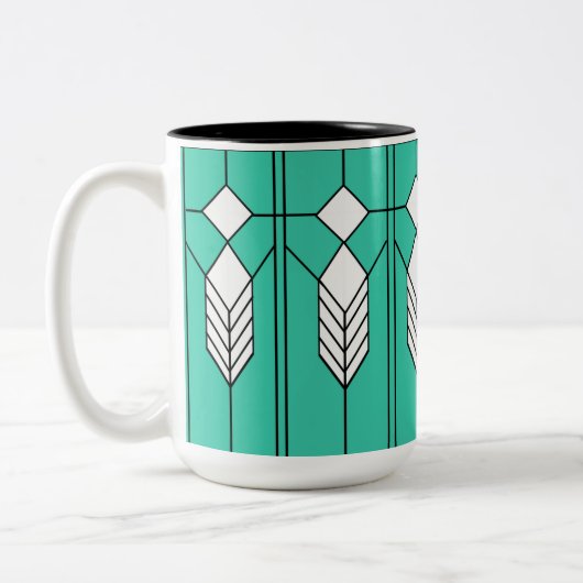 Art Deco Zweifarbige Tasse (Links)